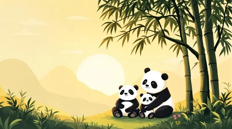 aa影视 品牌故事 aa影视 品牌故事 - 熊猫一家温馨相伴